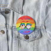 LGBTQ Love is Love カラフル Rainbow 缶バッジ (インサイチュ)