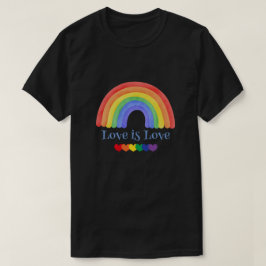 LGBTQ Love is Love カラフル Rainbow T-Shirt Tシャツ