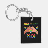 LGBTQ - Love Is Love -プライド キーホルダー (正面左)