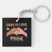 LGBTQ - Love Is Love -プライド キーホルダー (裏面)
