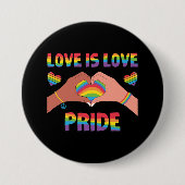 LGBTQ - Love Is Love -プライド 缶バッジ (正面)