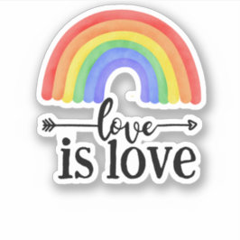 LGBTQ Love is Love Rainbowステッカー シール