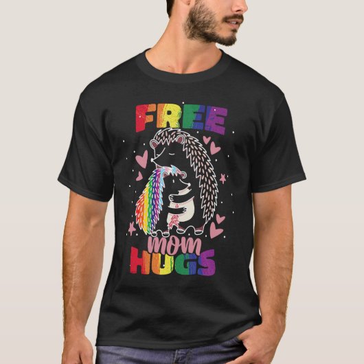 LGBTQ Mom Pride Month Free Mom Hugs Tシャツ (正面)