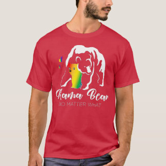 LGBTQ Mom Support LGBT Mama Bearプライド Tシャツ
