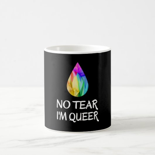 LGBTQ - No Tear I'm同性愛者- CSDプライド コーヒーマグカップ (中央)