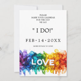 🌈 🐦 LGBTQ Painted With Love ウェディング セーブザデート
