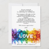 🌈 🐦 LGBTQ Painted With Love ウェディング  招待状 (裏面)