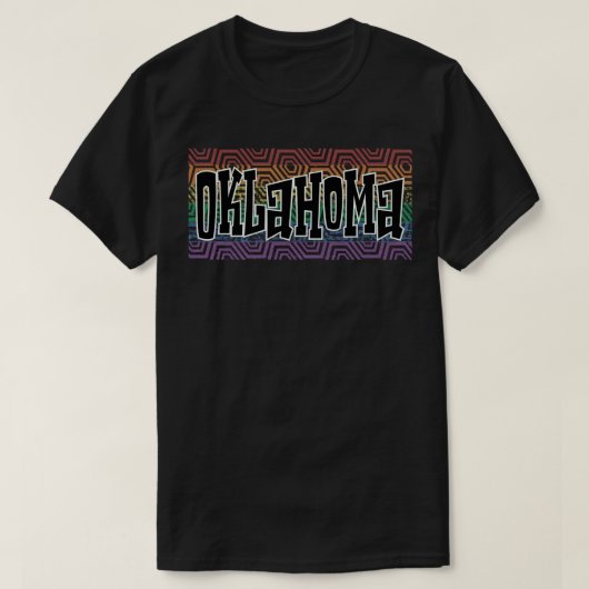 LGBTQ PATTERN USA OKLAHOMA Tシャツ (デザイン正面)