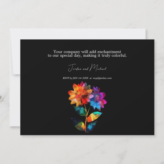 🌈 LGBTQ Petals & Pride  招待状 (裏面)