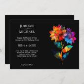 🌈 LGBTQ Petals & Pride  招待状 (正面/裏面)