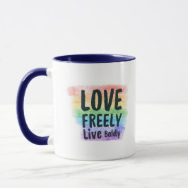 LGBTQ+ Pride Coffee Mug Vibrant Rainbow Love Cup マグカップ