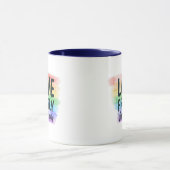 LGBTQ+ Pride Coffee Mug Vibrant Rainbow Love Cup マグカップ (中央)