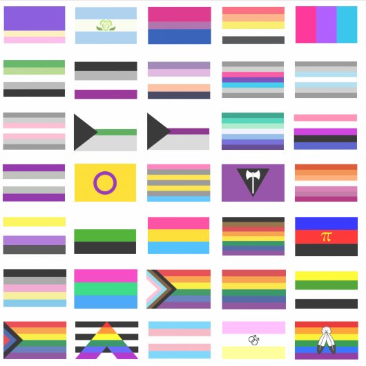 LGBTQ+ Pride Flags シール (正面)