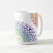 LGBTQ+ Pride Mandala Mug-Colorful Symbolic Design コーヒーマグカップ (正面右)