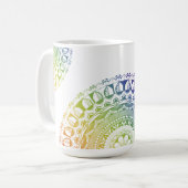 LGBTQ+ Pride Mandala Mug-Colorful Symbolic Design コーヒーマグカップ (正面左)