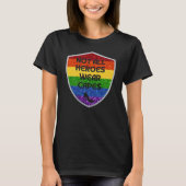 LGBTQ+ Pride Not All Heroes Glitter Tシャツ (正面)