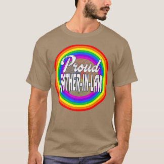 LGBTQ Proud Fatherinlaw Gay Pride LGBT Ally Rainbo Tシャツ