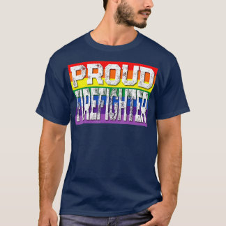 LGBTQ Proud Firefighter Gay Pride Rainbow Tシャツ