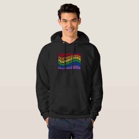 LGBTQ Provincetown Cape Cod Gay Pride LGBT Rainbow パーカ (正面フル)