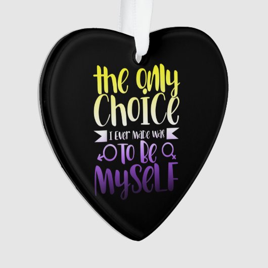 LGBTQ Queer Nonbinary  Androgynous Non Binary オーナメント (正面)