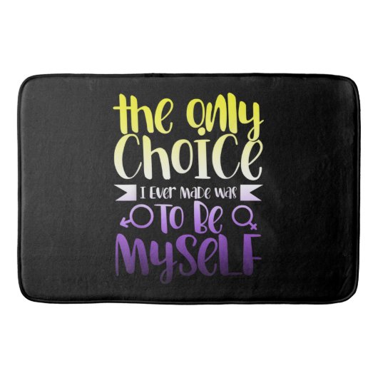 LGBTQ Queer Nonbinary Androgynous Non Binary バスマット (正面)