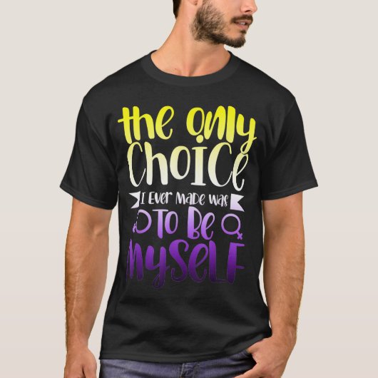 LGBTQ Queer Nonbinary Identity Androgynous Non Bin Tシャツ (正面)