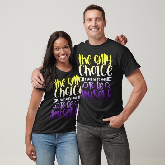 LGBTQ Queer Nonbinary Identity Androgynous Non Bin Tシャツ (ユニセックス)