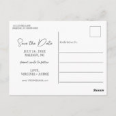 LGBTQ Rainbowデートのハガキ結婚を保存 ポストカード (裏面)