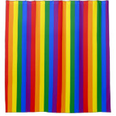 LGBTQ+ Rainbow Flag Stripes for Pride Month -  シャワーカーテン (正面)