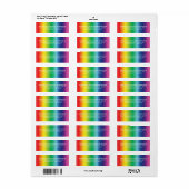 Lgbtq rainbow gradient colorsゲイプライドアドレス ラベル (フルシート)
