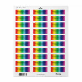 Lgbtq rainbow gradient patternゲイプライドアドレス ラベル (フルシート)