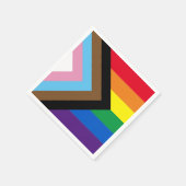 Lgbtq rainbow inclusive diversityゲイプライド国旗 スタンダードカクテルナプキン (角)