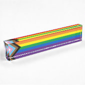 Lgbtq rainbow inclusive diversityゲイプライド国旗 デスクネームプレート