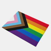 Lgbtq rainbow inclusive diversityゲイプライド国旗 ドアマット (アングル)