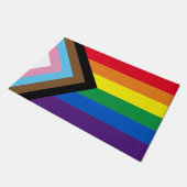 Lgbtq rainbow inclusive diversityゲイプライド国旗 ドアマット (アングル)