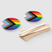 Lgbtq rainbow inclusive diversityゲイプライド国旗 ハンドファン (組立なし)