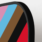 Lgbtq rainbow inclusive diversityゲイプライド国旗 ピックルボールラケット (左詳細)