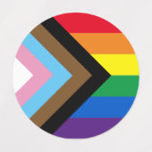 Lgbtq rainbow inclusive diversityゲイプライド国旗 ラベル (デザイン1)