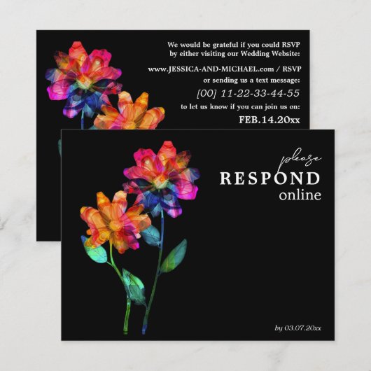 🌈 LGBTQ Respond Online Petals & Pride  出欠カード (正面/裏面)