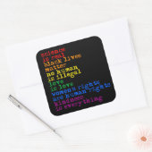 LGBTQ Rights Science is 実在 Love is Love スクエアシール (封筒)
