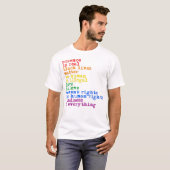 LGBTQ Rights Science is 実在 Love is  Love Tシャツ (正面フル)