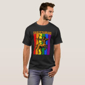 LGBTQ Sagittarius Zodiac Sign Vintage Astrology Tシャツ (正面フル)
