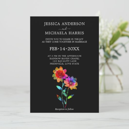 🌈 LGBTQ Soaring Together  Petals & Pride  招待状 (スタンド正面)