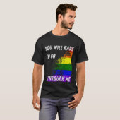 LGBTQ Trans Pを通過おもしろいする必要がある Tシャツ (正面フル)