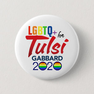 LGBTQ+ Tulsi Gabbard 2020年のため 缶バッジ