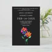 🌈 LGBTQ Vow Bloom Petals & Pride  招待状 (スタンド正面)