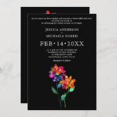 🌈 LGBTQ Vow Bloom Petals & Pride  招待状 (正面/裏面)