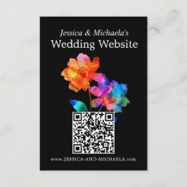 🌈 LGBTQ Wedding Website Address Petals & Pride  エンクロージャーカード