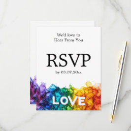🌈 LGBTQ With 絵を描 Love 結婚'sメニュー付き 出欠カード