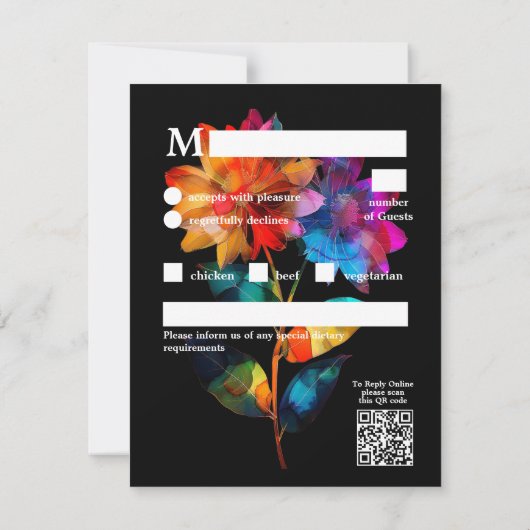 🌈 LGBTQ With dietary choice  Petals & Pride  出欠カード (裏面)